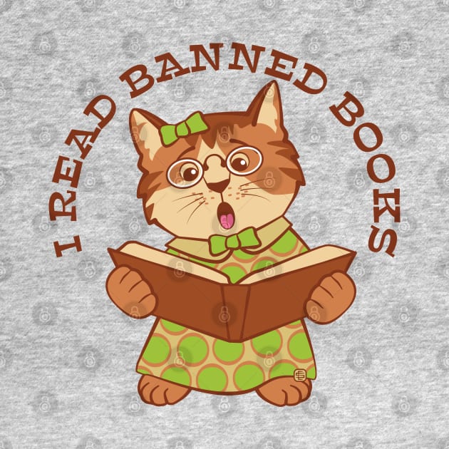 I Read Banned Books Kitten by Sue Cervenka